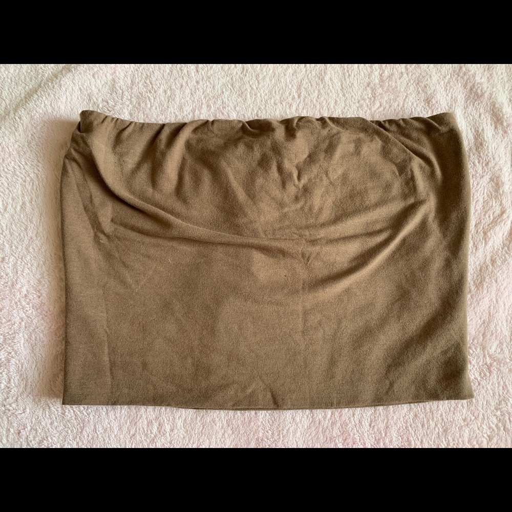 American Threads Brown Tube Top